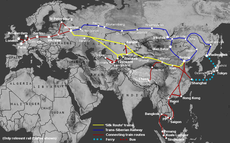 New Silk Road HSR Routes