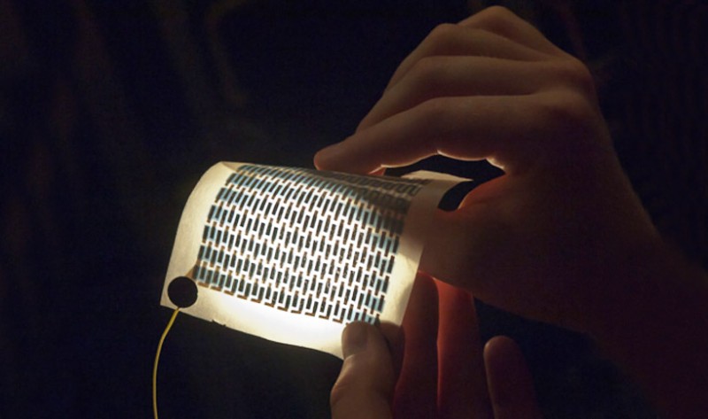 Flexible Solar Cells Mounted On Everyday 8.5 x 11 Paper