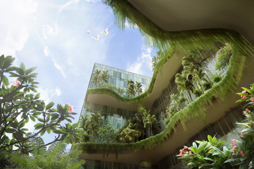 15,000 Square Meters Of Sky Gardens Connecting Singapore’s Parkroyal On Pickering Hotel