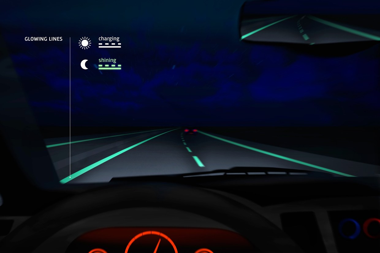 Who Needs Streetlights with These Glow-in-the-Dark Roads?