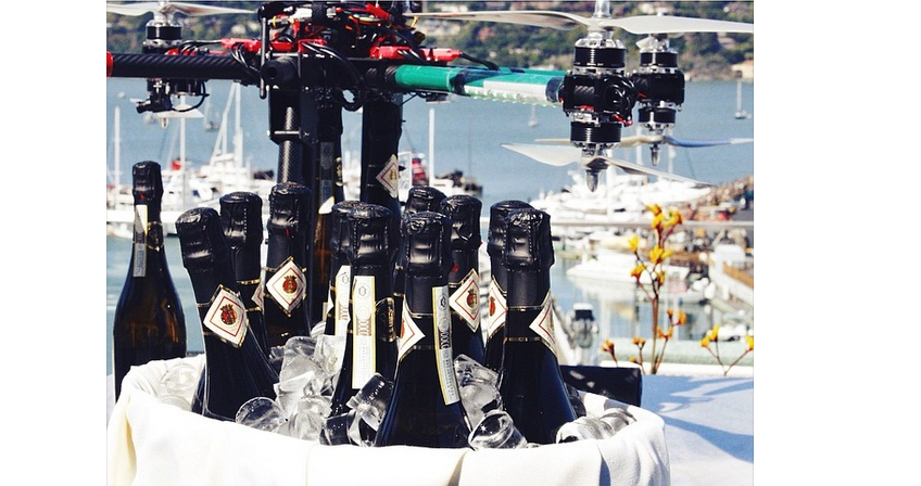 California Hotel Delivers Champagne by Drone