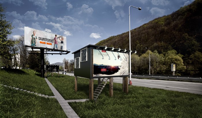 Design Firm Transforms Billboards into Mini Houses