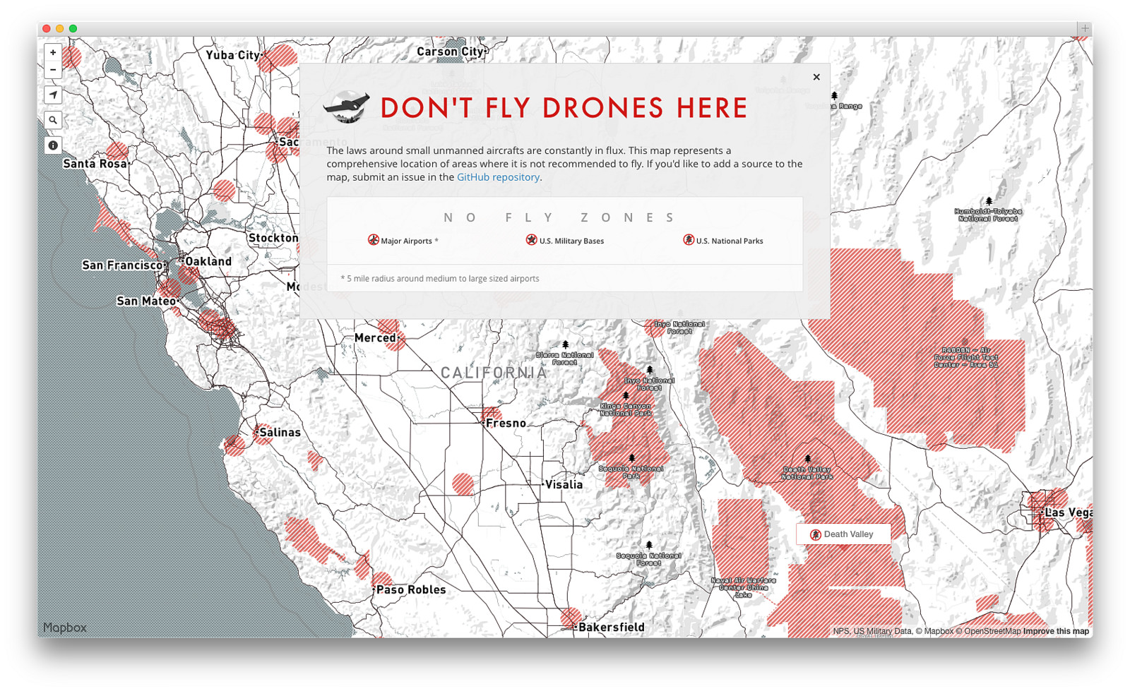 Comprehensive Map of America’s No-Fly Drone Zones