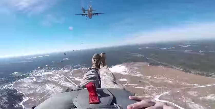 GoPro Footage Provides Inside Look At US Air Force Members Parachuting Out Of A C-130