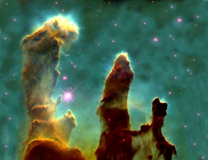 Hubble Gets a New View of the “Pillars of Creation” After 25 Years in Orbit