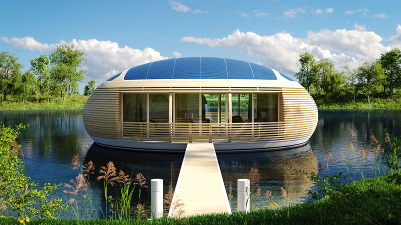 As Sea Levels Continue to Rise, Italian Architect Introduces Solar-Powered, Floating Home!