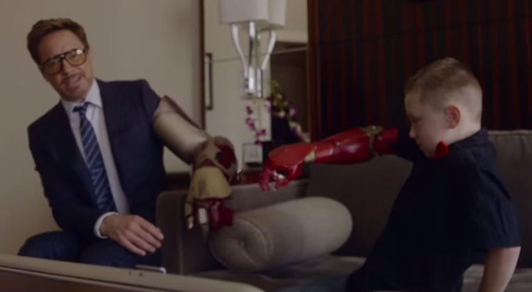 Robert Downey Jr. Delivers 3D-Printed Iron Man Prosthetic to Little Boy!