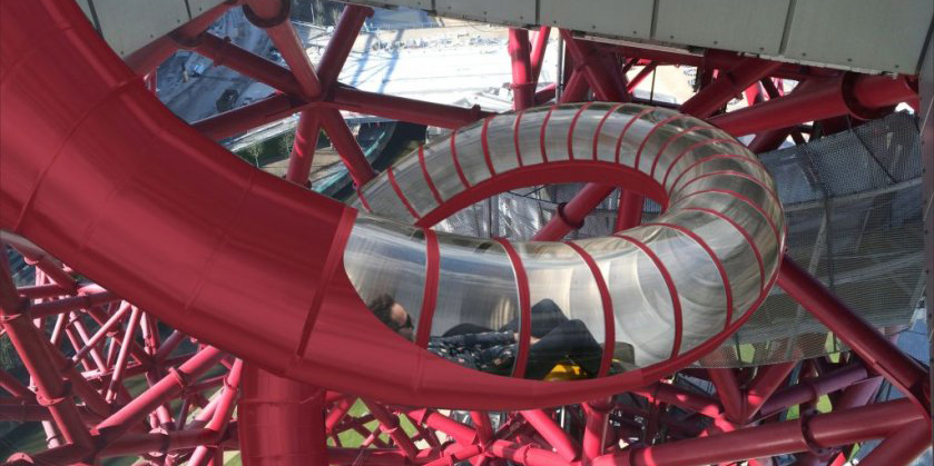 East London’s Olympic Park Tower Being Reworked Into a Massive, Looping Slide