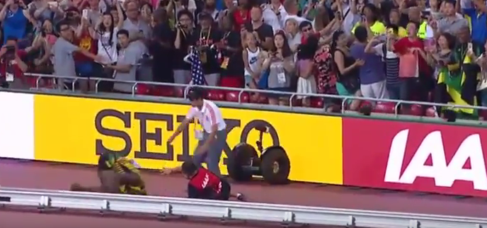 Cameraman on a Segway Runs Over Usain Bolt… Another Reason to Hate Segways