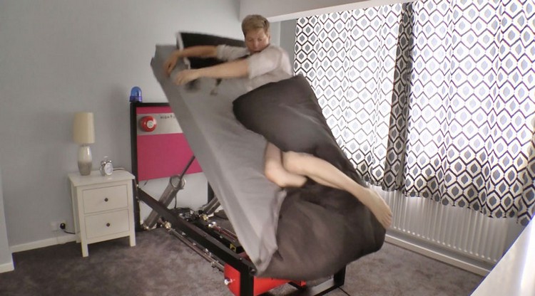 Sleeping Through Your Alarm? This High Voltage Ejector Bed Will Throw You Out!