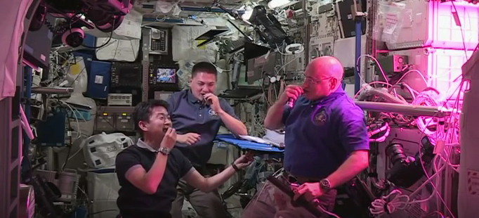 One Small Bite For Man, One Giant Leaf For Mankind: Astronauts Aboard the ISS Eat Lettuce