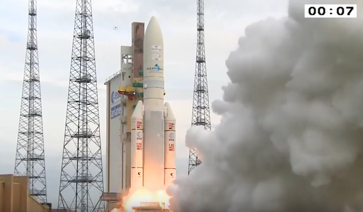 The Fourth Ariane 5 Launch of This Year Sends Two Communication Satellites Into Orbit