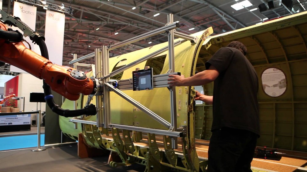 State of the Art Mobile Robots Assembling New Corporate Jets