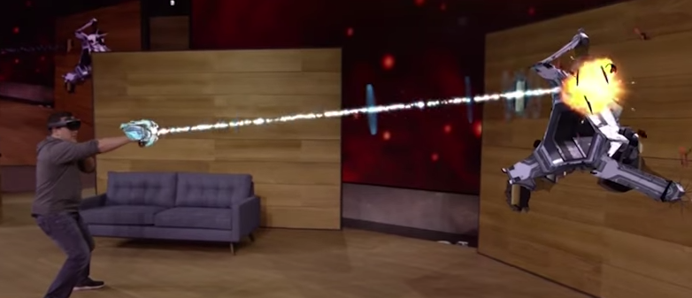 Microsoft’s Project X-Ray Demo Shows an Employee Blasting HoloLens Aliens