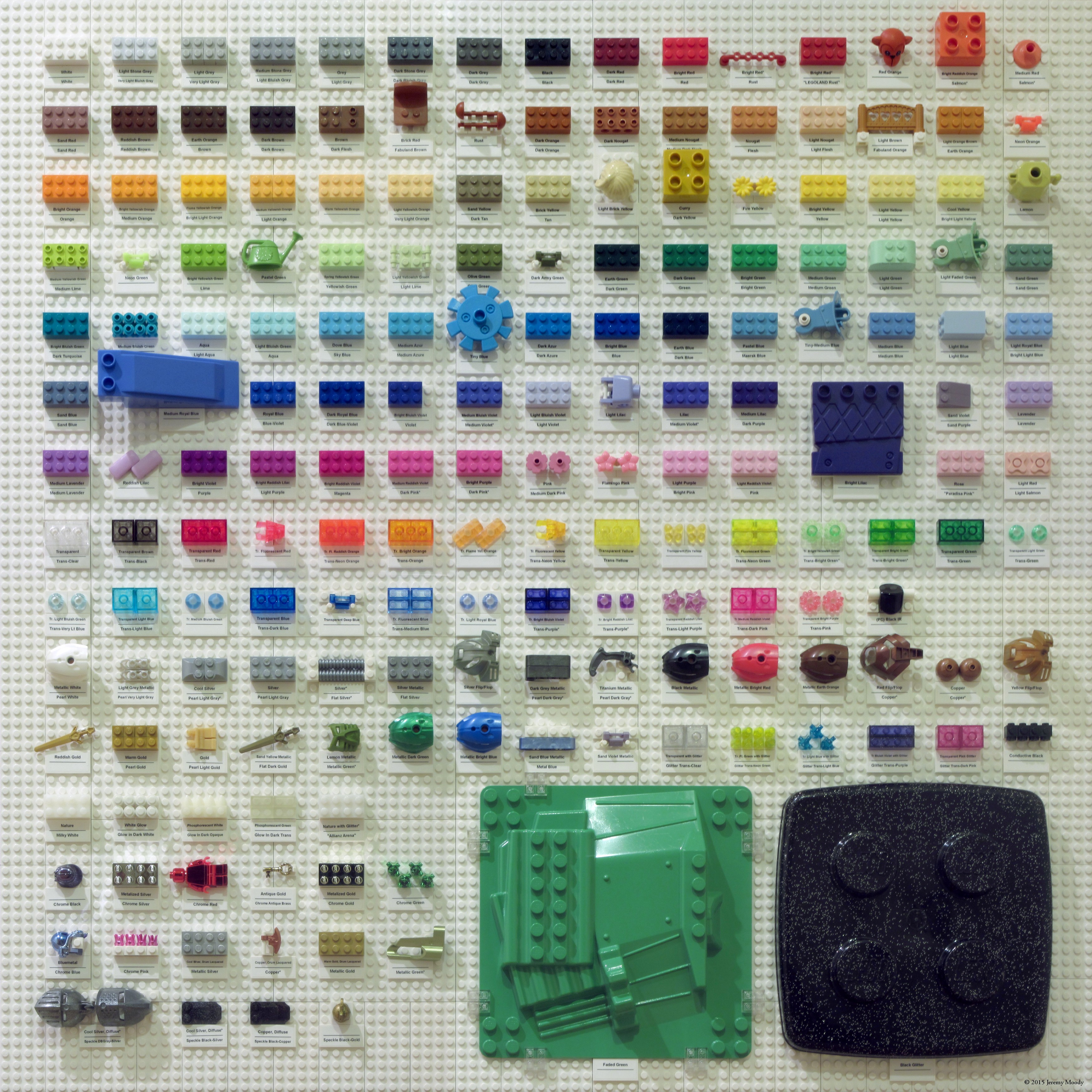 Collector Put Together a Huge Chart of Every LEGO Color Ever Produced
