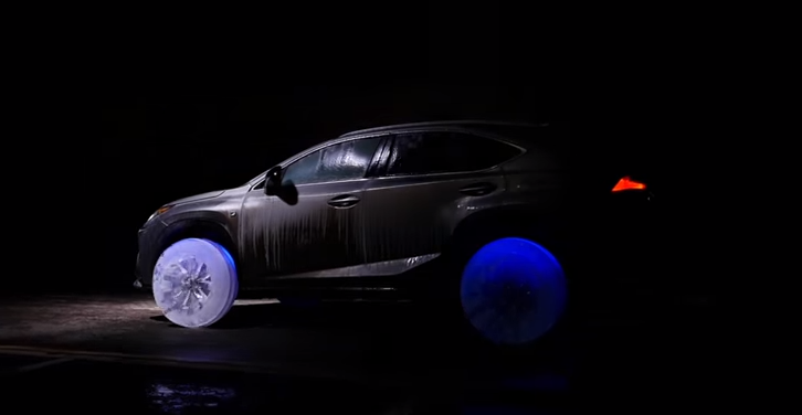 Lexus NX With Ice Wheels a Result of a Collaboration With Hamilton Ice Sculptors
