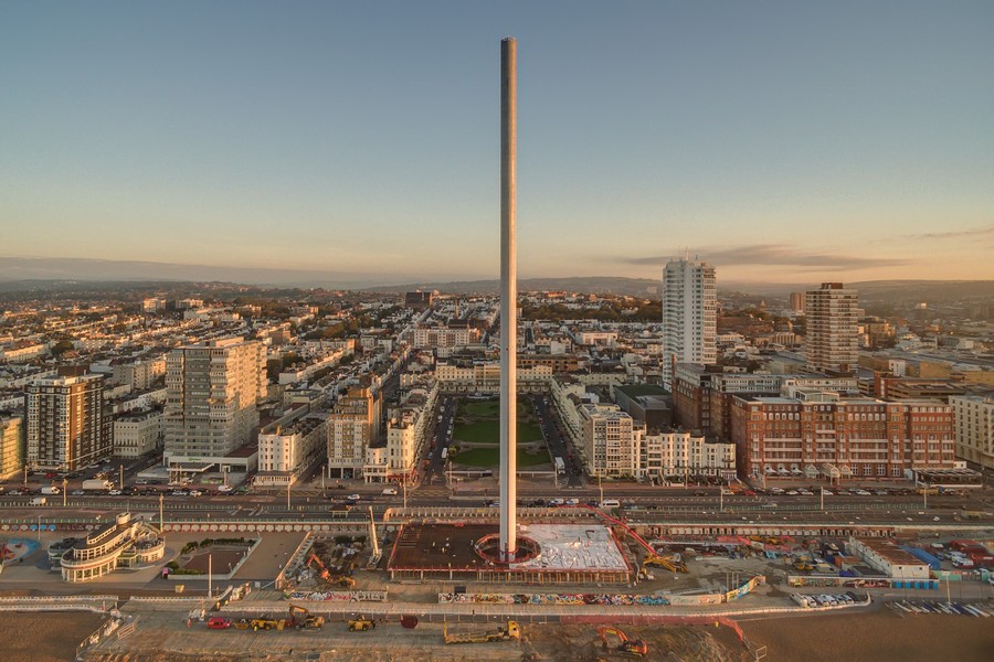 Construction is Winding Down on the World’s Most Slender Tower in Brighton, UK