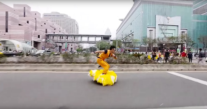 Hoverboard Helps Take Dragon Ball Cosplay to a Whole New Level in Taipei