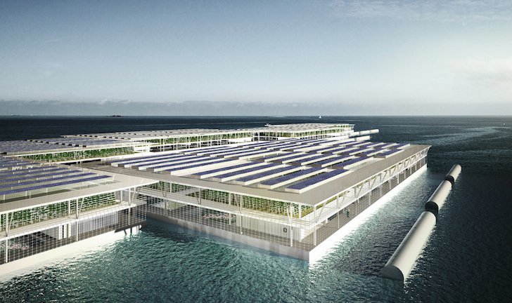 Huge Floating Multi-Level Barge Farms Could Help Feed the World
