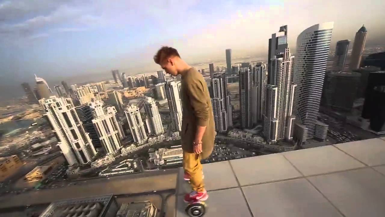 Riding a Hoverboard on the Edge of a Skyscraper Seems Like a Great Idea
