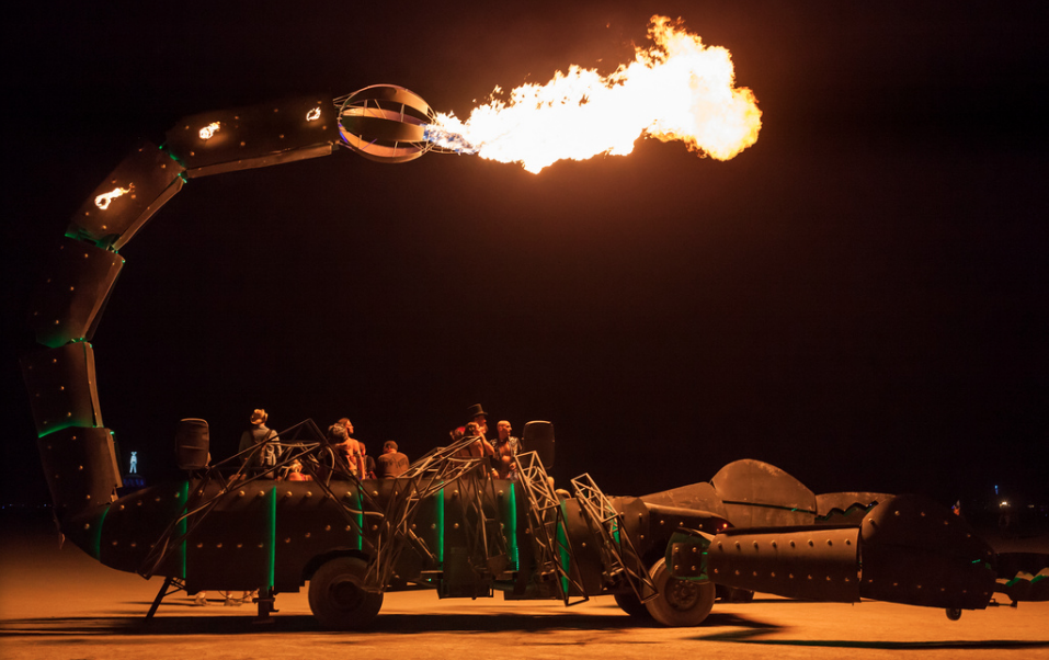 You Can Buy Burning Man’s 55-Foot Long Flame-Throwing Scorpion Truck