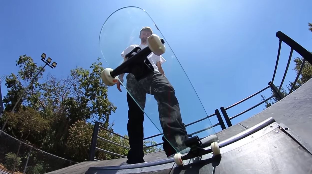 Dropping In On a Glass Skateboard Isn’t the Smartest Thing I’ve Ever Seen