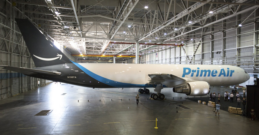 Amazon Unveils Its First Boeing 767-300 Prime Air Cargo Plane