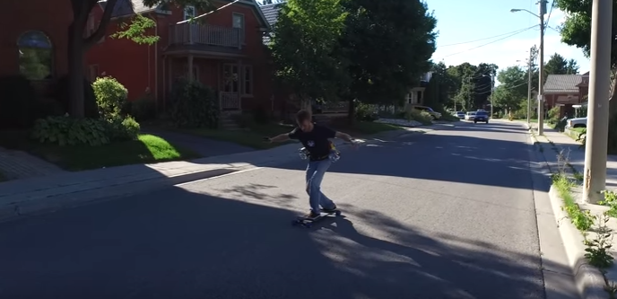 Watch a Jet Powered Longboard Max Out at 35 MPH on Flat Ground