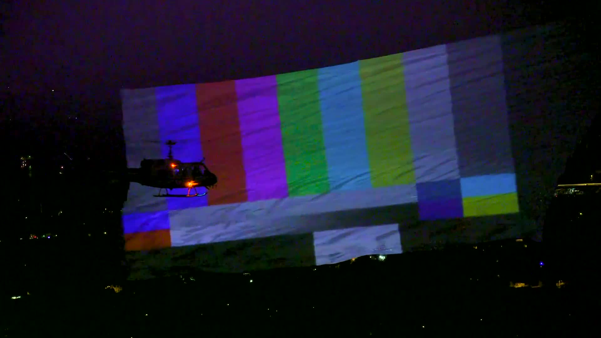 The VMA’s Used Helicopters to Break the Record For Largest Aerial Projection Screen