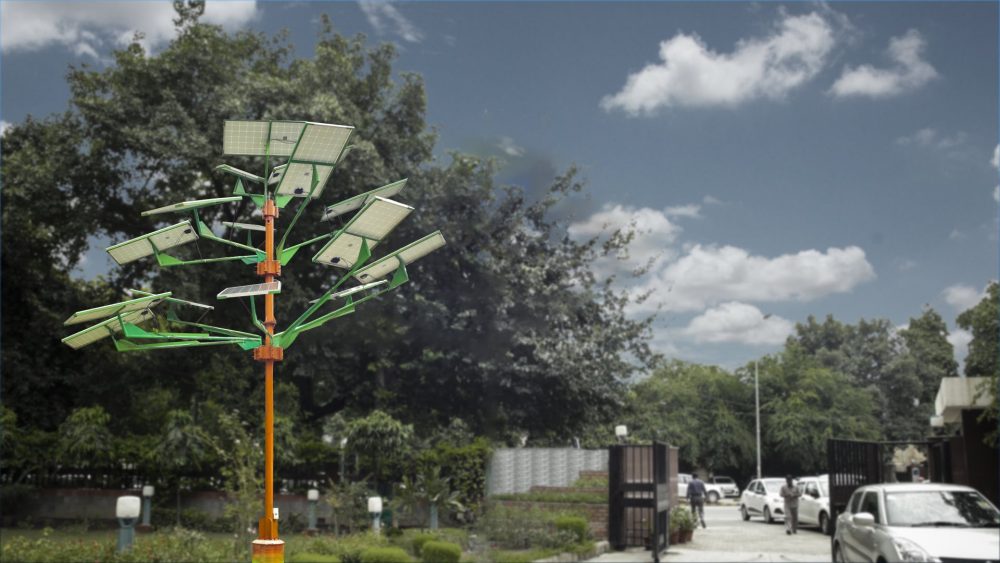 India’s New Solar Power Tree Can Light 5 Homes While Requiring Just 4 Sq Ft of Land