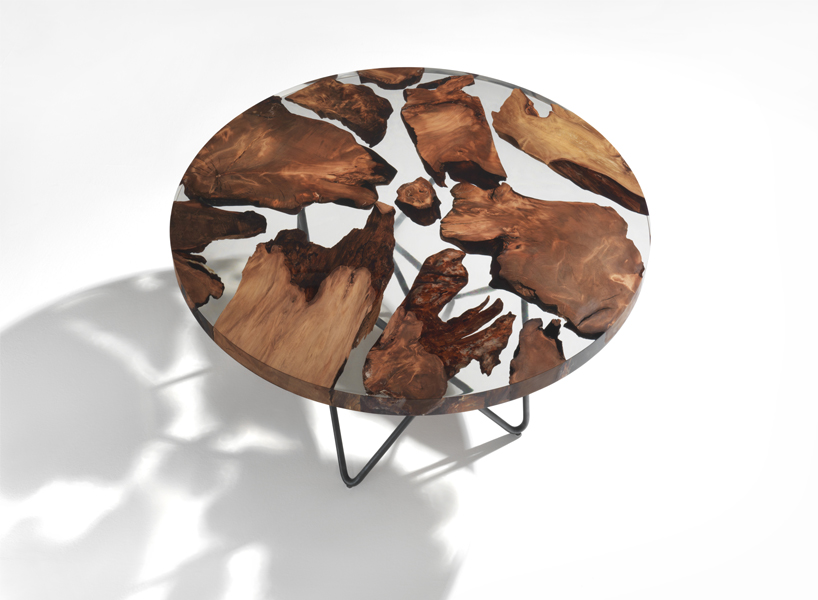 Earth Table Features 50,000 Year-Old Floating Kauri Wood From New Zealand
