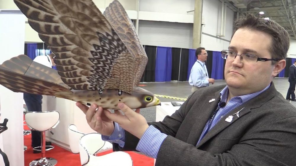 Robotic 3D-Printed Falcon to Scare Away Birds from Airports