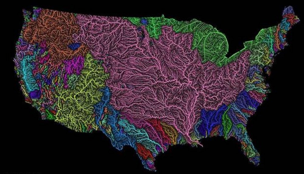 High-Resolution Map Shows Rivers Spreading Like Veins Across U.S.