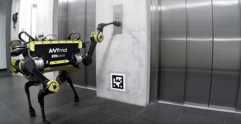 ANYmal Robot Knows How to Take the Elevator