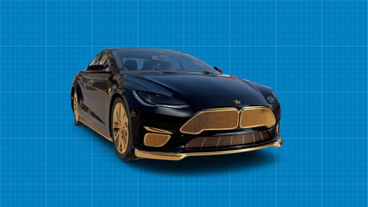 World’s Most Expensive Tesla gets 24K Gold treatment