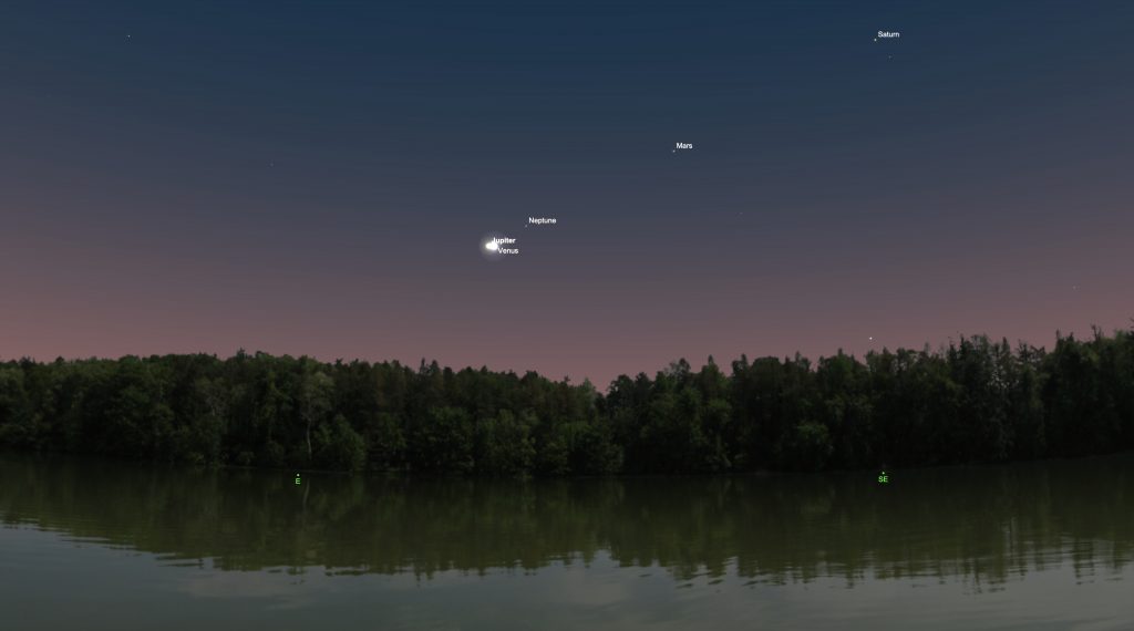 On April 30 Venus and Jupiter will appear to almost collide during a ‘planetary conjunction’