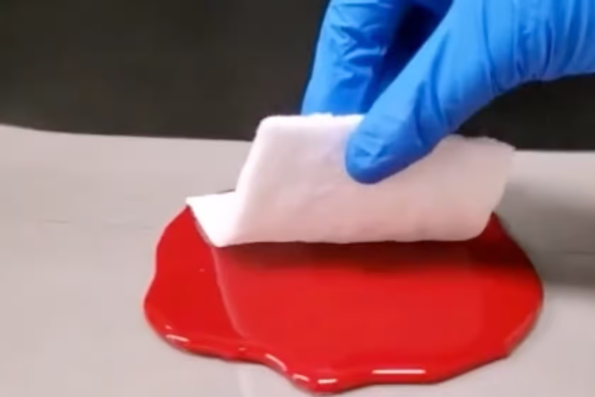 This Reusable Hydrogel Sheet Can Absorb Three Times More Liquid than a Paper Towel or Cloth