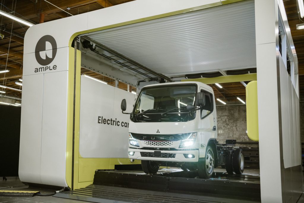 Ample and Mitsubishi Fuso Collaborate for Battery Swapping in Electric Trucks